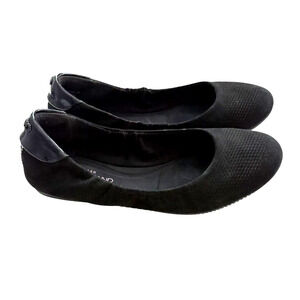 Cole Haan StudioGrand Ballet Flats Womens 7.5 B Black Leather Packable w/case